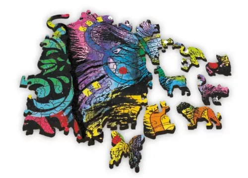 cumpără Puzzle Trefl 20218 Wooden puzzle 500+1. Cățeluș colorat în Chișinău 