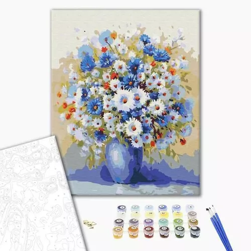 купить Картина по номерам BrushMe BS51388 (în cutie) Buchet cu flori de câmp в Кишинёве 
