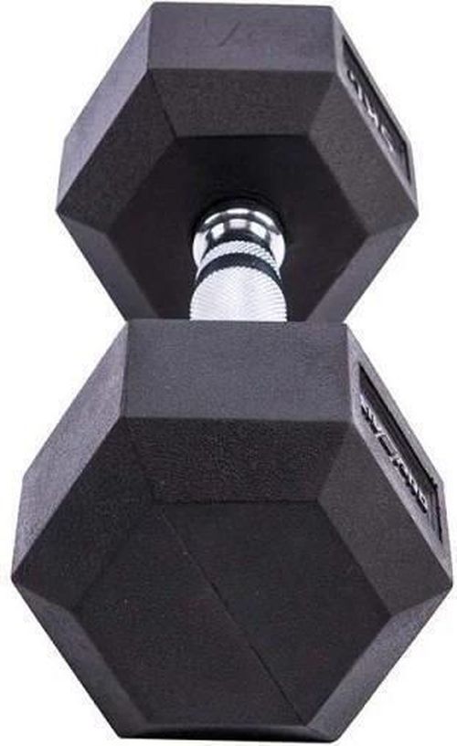cumpără Ganteră LivePro 49879 Gantera Hex Rubber Dumbbell 2x12.5kg, LP8005/12.5/Bk în Chișinău 