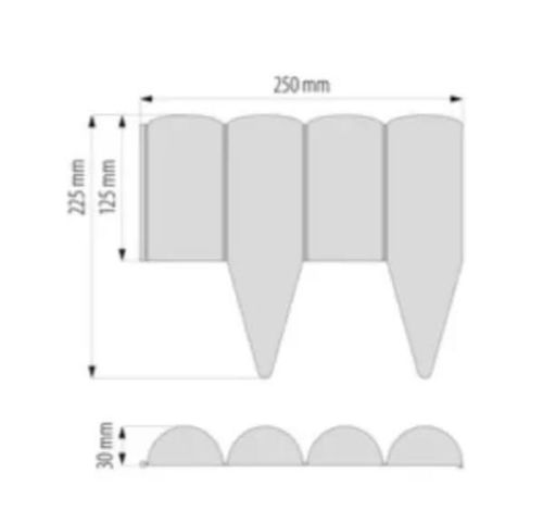 купить Декор для сада Hydro S Gard decorativ plastic, H=125mm, L=2.52m, maro (0640392) в Кишинёве 