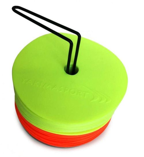 купить Спортивное оборудование Yakimasport 11865 Круг пластиковый плоский d=15 см (20 шт.) с держателем 100214 в Кишинёве 