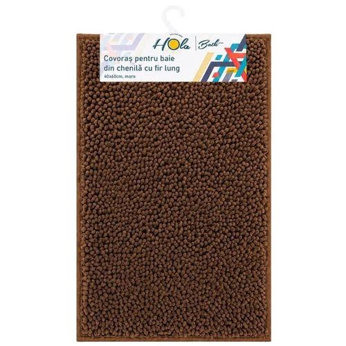 купить Коврик для ванной Hydro S 0440202 din chenila cu fir lung, maro, 50x80cm в Кишинёве 