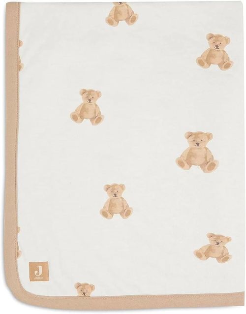 cumpără Lenjerie de pat pentru copii Jollein 513-511-66095 Paturica Jersey Teddy Bear, 75x100 cm în Chișinău 