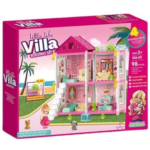 купить Домик для кукол Essa 556-101 Vila Mică + accesorii, 98elem в Кишинёве 