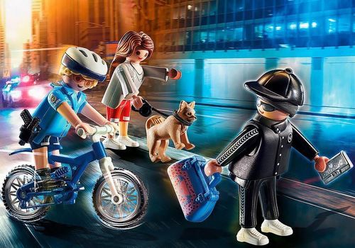 cumpără Set de construcție Playmobil PM70573 Police Bicycle with Thief în Chișinău 