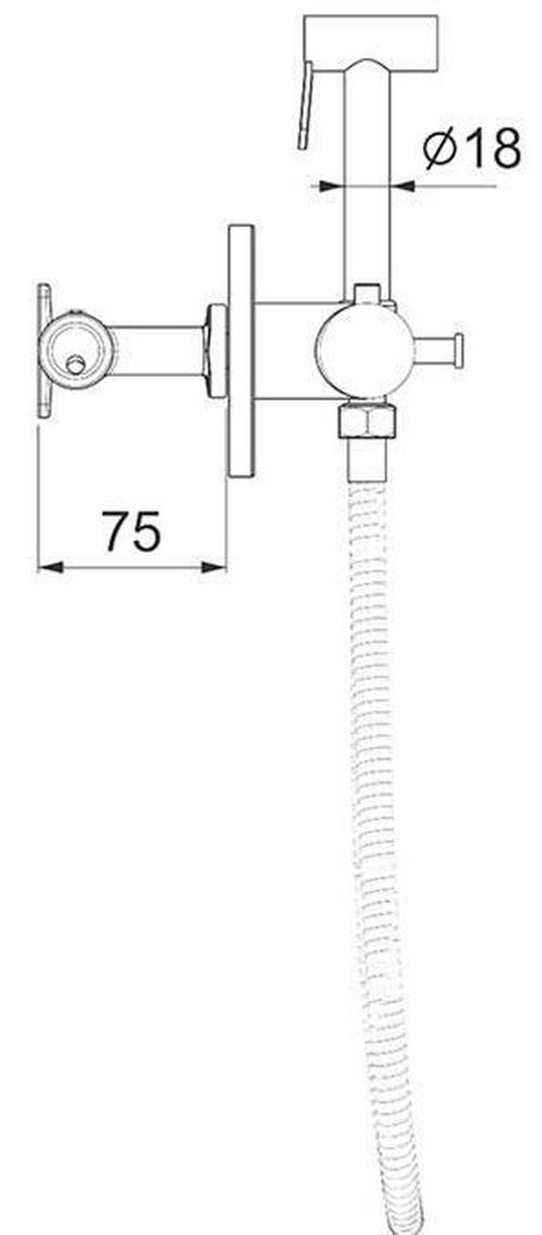 cumpără Baterie pentru bideu Gappo G7290-6 NEGRU cu termostat (bide incorporat) în Chișinău 