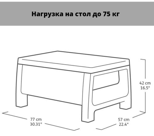 cumpără Set mobilier de grădină Keter Corfu II Set Brown/Oat (258952) în Chișinău 