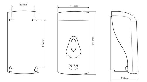 cumpără Dozator săpun Bemeta X pe perete 1000 ml Grey 121209037 în Chișinău 