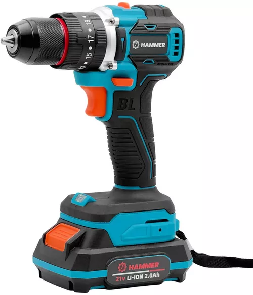 купить Шуруповёрт Hammer 40941, 21V,0-400/0-1400rpm, 2x2.0Ah+зу в Кишинёве 
