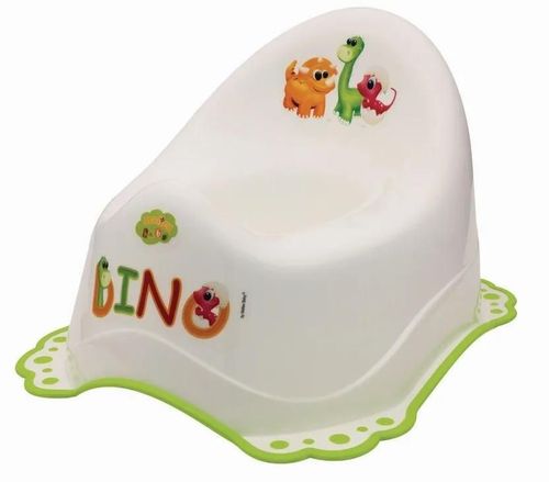 cumpără Oală Bisk 07774 Oala p/u copii DINO cu cauciuc antiderapant, alb în Chișinău 