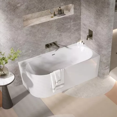 купить Ванна Polimat Sola R 170x75 + отдельно стоящий сифон в Кишинёве 