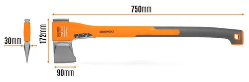 cumpără Topor Daewoo DWX2000S 2000гр, 750mm (ручка стекловолокно) în Chișinău 
