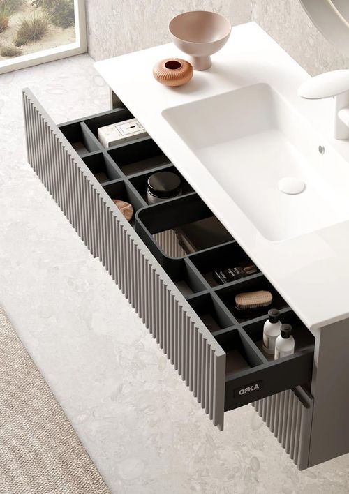 cumpără Dulap pentru lavoar Orka Moonlight 91 Grey în Chișinău 