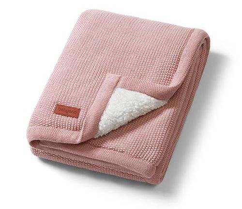 купить Детское постельное белье BabyOno 1659/01 Patura de bumbac cu captuseala din fleece Pink в Кишинёве 
