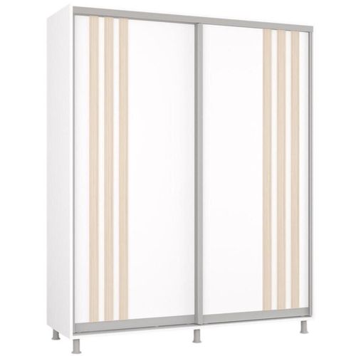 купить Шкаф Mobildor-Lux Арон с раздвижными дверцами с планками (180x60x210H см) Brilliant White в Кишинёве 