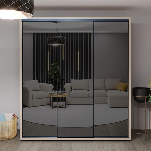 купить Шкаф Bayro Parma Graphite 2000x2250x600 серый камень, купе в Кишинёве 