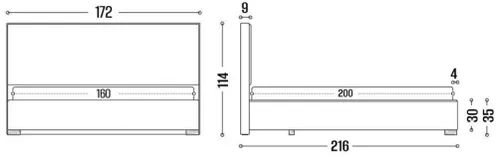 купить Кровать my-STYLE my-Sara 160x200 (P14D16M02) в Кишинёве 
