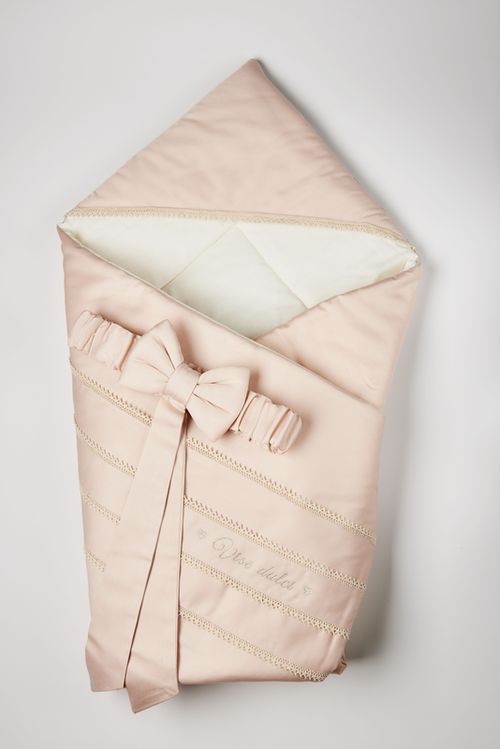 Одеялко-конверт на выписку Special baby (90x90 см) пудровый розовый 