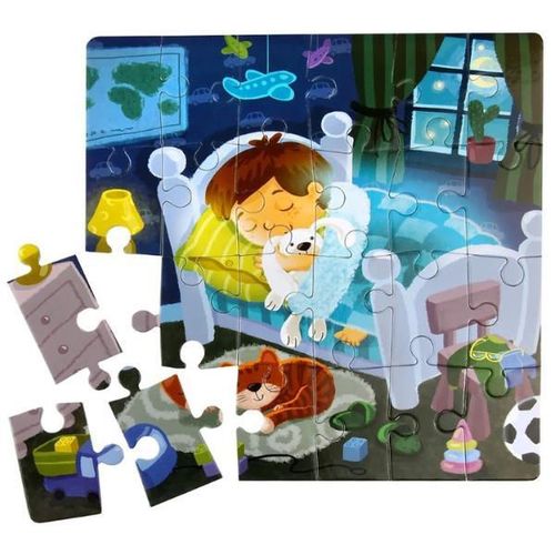 cumpără Puzzle Dodo 300130 Puzzle 4 în 1 Ziua mea, 72 elem. în Chișinău 