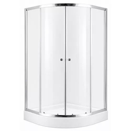 cumpără Cabină de duș MPN 8120E, 900X900X1940mm, cada joasa, forma rotunda, sticla fumurie în Chișinău 