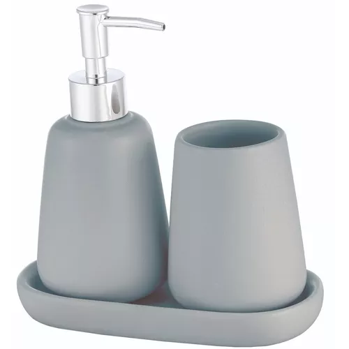 cumpără Set pentru baie Bisk 08232 Set baie din Ceramica MILO, gri în Chișinău 