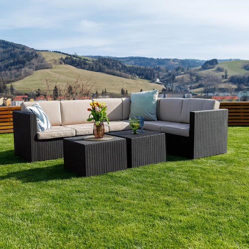 купить Набор садовой мебели Mobhaus Roden (Brown/Beige) в Кишинёве 