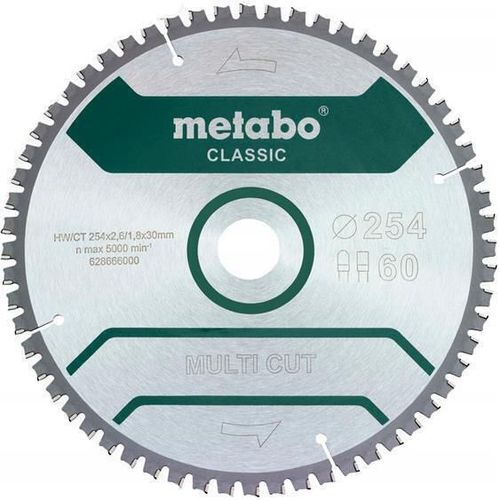 купить Диск отрезной Metabo 628285000 Panza fierastrau circular Multi Cut Classic 254mm в Кишинёве 