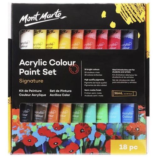 cumpără Set de creație Mont Marte MSCH1836 Set de vopsea acril 18 culori x 36ml în Chișinău 
