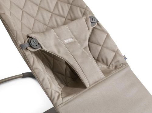 cumpără Leagăn pentru bebeluși BabyBjorn 606117A Balansoar Bliss Sand Grey, Bumbac cu bara de jucarii în Chișinău 