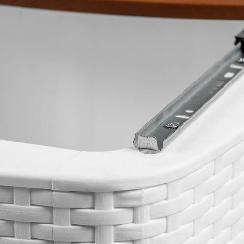 cumpără Mobilier pentru grădină Hydro S Masuta cu spatiu de racire Capri, 41.5x41.5x58, Alb/Caramell în Chișinău 