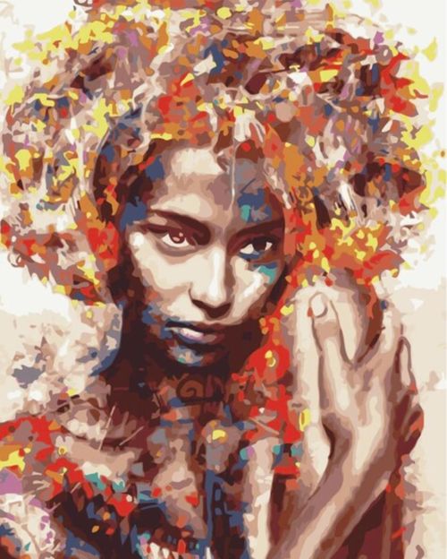 cumpără Tablou pe numere BrushMe BS51400 (în cutie) Necunoscuta în culori în Chișinău 