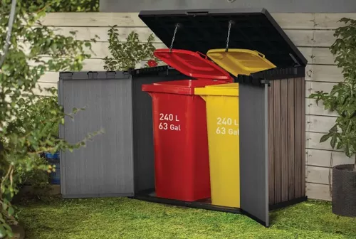 cumpără Căsuţă de grădină Keter 57682 Deco SIO Darwin 1150L, 141x82x120cm, nuc în Chișinău 