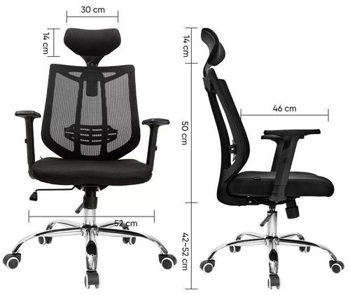 cumpără Fotoliu de birou Deli DLE4512, plasă și tapițerie, negru în Chișinău 