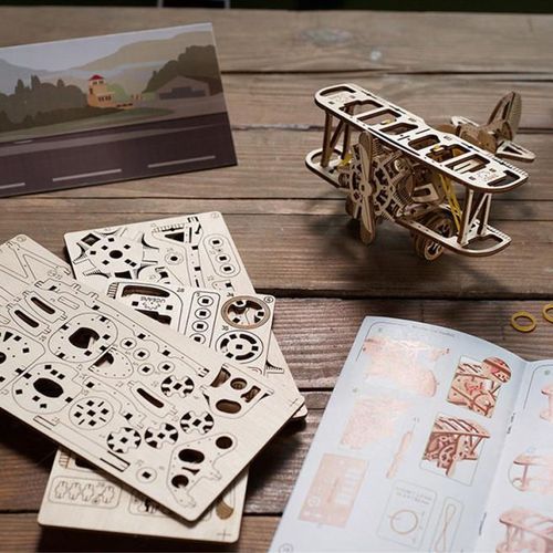 cumpără Set de construcție Ugears 51015 Avion mini-biplan în Chișinău 