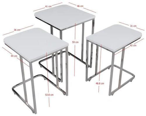 купить Журнальный столик Trendy Ce Metal Zigon-9406 (3 bucati) (GTR000918) в Кишинёве 