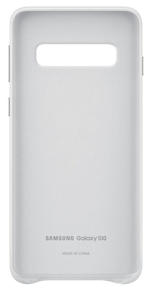 купить Чехол для смартфона Samsung EF-VG973 Leather Cover Galaxy S10 White в Кишинёве 