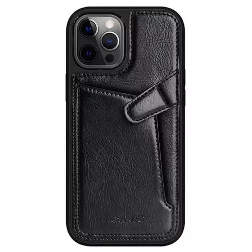 cumpără Husă pentru smartphone Nillkin Leather Aoge iPhone 12 Pro Max, Black în Chișinău 