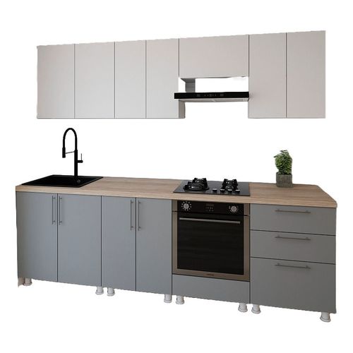 купить Мебель для кухни Smartex (30152) K4 260сm Alb+Grafit в Кишинёве 