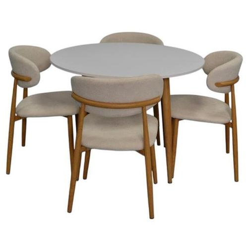 cumpără Set masă și scaune Evelin di Costacurta стол DT-402-1Wo + 4 стула QT-284Wo Light beige în Chișinău 
