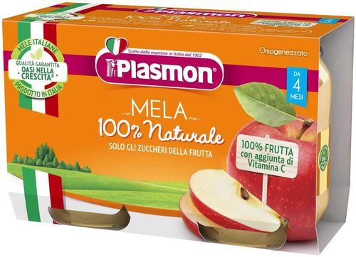 Plasmon пюре из яблок (4+ мес) 2 х 104 г 