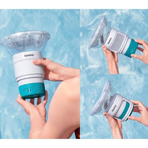 cumpără Accesoriu pentru piscină Bestway 58943BW Dozator plutitor cu LED pentru tablete, pe bază de energie solară SolarGlow, 7.6cm în Chișinău 