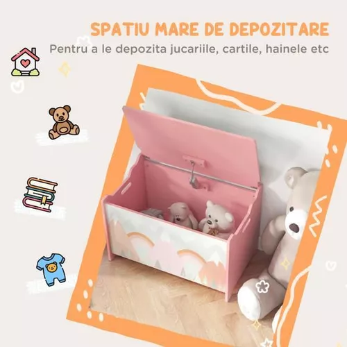 cumpără Cutie depozitare U-Grow UGMBD06-PKF Bancă cu spațiu de depozitare, Pink Forest în Chișinău 