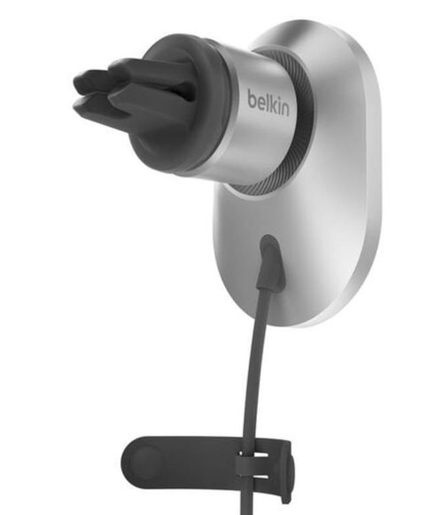 cumpără Încărcător pentru automobil Belkin WIC008BTGR Qi2 15W Car Vent Mount CLA în Chișinău 