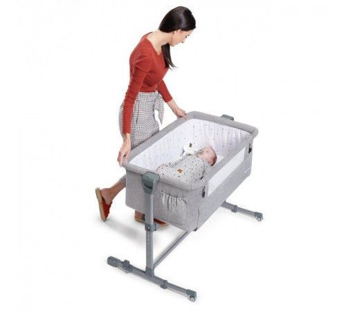 Кроватка co-sleeper Kinderkraft Neste UP grey 