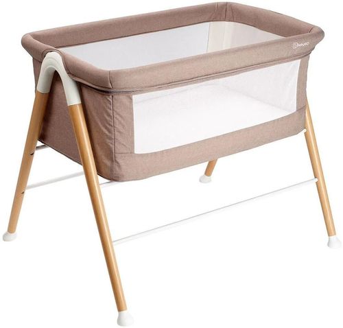 купить Кроватка BabyGo BGO-4362 Patut cu cadru din lemn Goodnight Beige в Кишинёве 