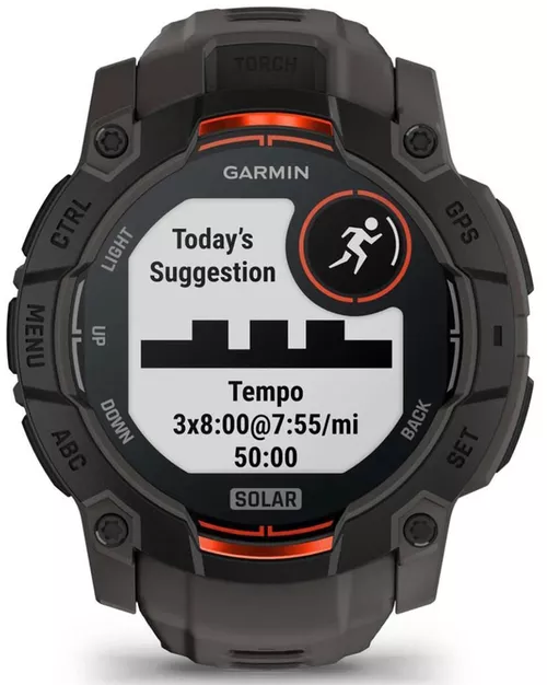 купить Смарт часы Garmin Instinct 3, 50 mm, Solar, Black with Charcoal Band (010-02935-00) в Кишинёве 