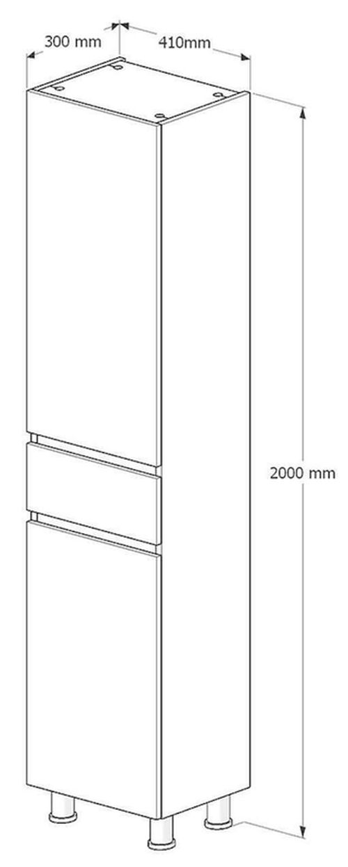 купить Шкаф-пенал miscellaneous AQUITANIA Alb St. (1511294) в Кишинёве 