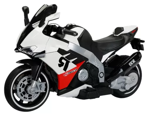 cumpără Mașină electrică pentru copii Richi (89630) Motocicleta alba pe acumulator pentru copii (9002) în Chișinău 