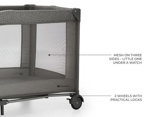 купить Манеж KinderKraft KLJOY02DGR000AC Joy2 Dark Grey в Кишинёве 