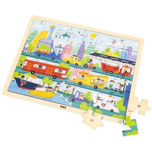 cumpără Puzzle PolarB 44582 Puzzle din lemn Transport 48elem în Chișinău 